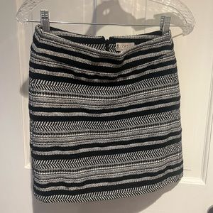 LOFT black and white textured skirt